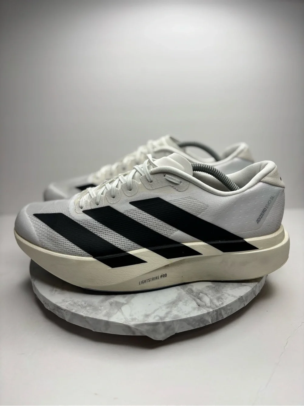 Size 11.5 - adidas Adizero Evo SL White Black